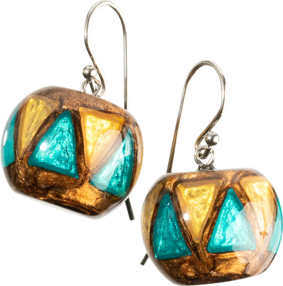 BLISS by ZSISKA Glam Series Earrings — Tri-triangle, yellow