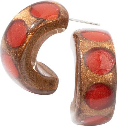 BLISS by ZSISKA Glam Series Earrings — Tri-dot, red