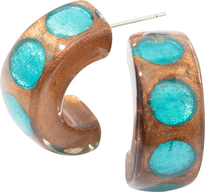 BLISS by ZSISKA Glam Series Earrings — Tri-dot, teal