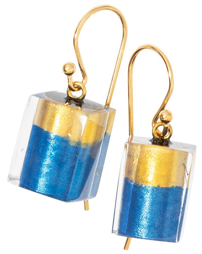 PRUE by ZSISKA Prue's Bliss 1-Bead Short Hook Earrings — Blue