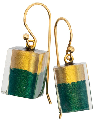PRUE by ZSISKA Prue's Bliss 1-Bead Short Hook Earrings — Green