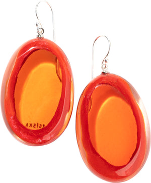 ZSISKA Design Flow 1-Bead Earrings - Crimson