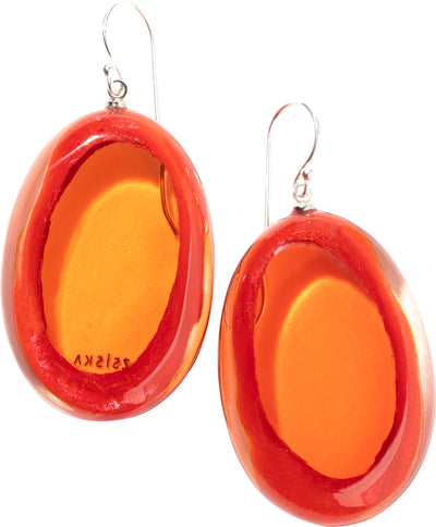 ZSISKA Design Flow 1-Bead Earrings - Crimson