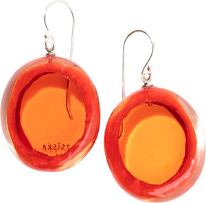 ZSISKA Design Flow 1-Bead Earrings - Crimson