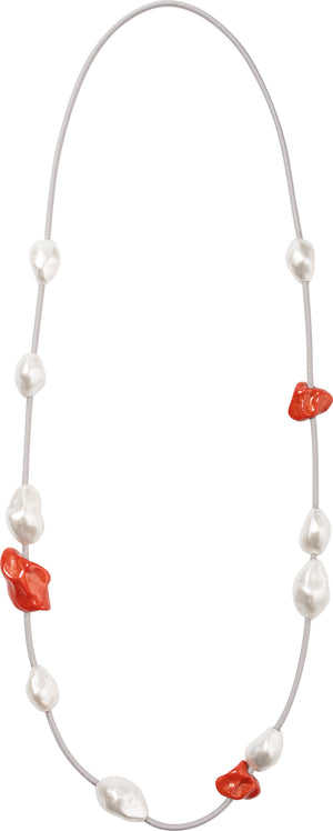 ZSISKA Design Perla 12-Bead Necklace - Coral