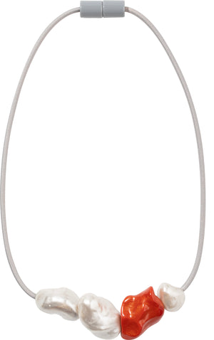 ZSISKA Design Perla 4-Bead Necklace - Coral
