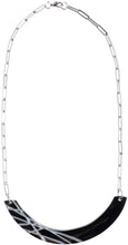 Load image into Gallery viewer, ZSISKA DESIGN Galleria 1-Bead Necklace — Silver Crackle on Black