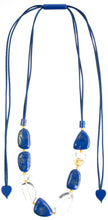 Load image into Gallery viewer, ZSISKA DESIGN Sensi 10-Bead Adjustable Necklace — Lapis Goldstone