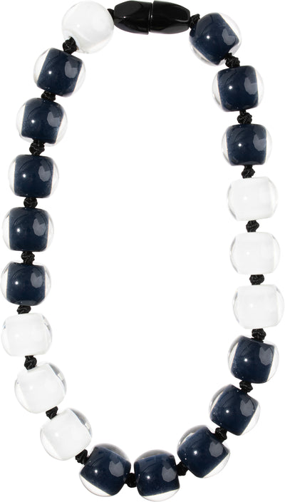ZSISKA Design Colourful Beads 20-Bead Necklace - Ivory & Navy