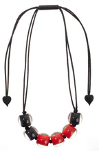 Load image into Gallery viewer, ZSISKA Design Colourful Beads 6-Bead Necklace - Ivory & Navy