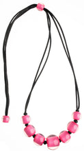 Load image into Gallery viewer, ZSISKA DESIGN Colourful Beads 7-Bead Adjustable Necklace — Rose Pink