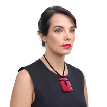 Load image into Gallery viewer, ZSISKA DESIGN - ADJUSTABLE CORD - SQUARE - PENDANT - COLOURFUL STATEMENT