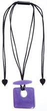 Load image into Gallery viewer, ZSISKA DESIGN - ADJUSTABLE CORD - SQUARE - PENDANT - COLOURFUL STATEMENT