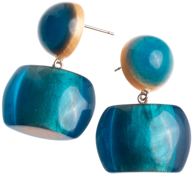 ZSISKA Design Bellissima 1-Bead Earrings - Galaxy Blue