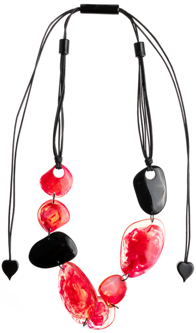 ZSISKA Design Bali 8-Bead Necklace - Crimson