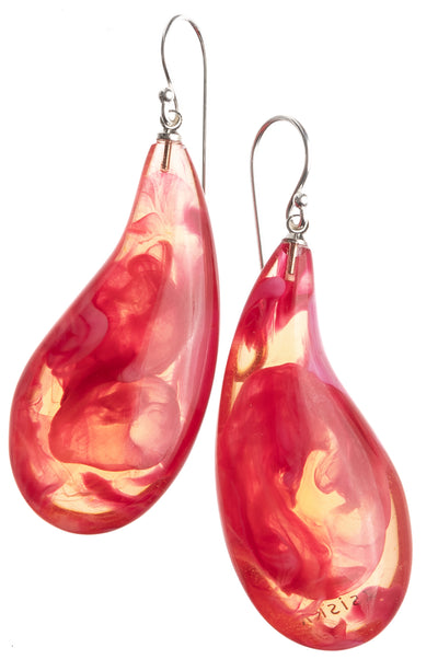 ZSISKA Design Bali 1-Bead Earrings - Crimson