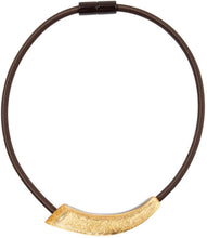 Load image into Gallery viewer, ZSISKA DESIGN Radiance 1-Bead Magnet Necklace — Amber Tiger & Gold Foil