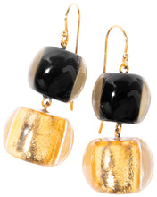 Load image into Gallery viewer, ZSISKA Design Radiance 2-Bead Earrings - Gold Foil