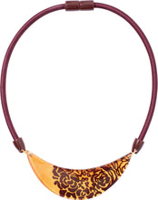 Load image into Gallery viewer, ZSISKA DESIGN Autumn 1-Bead Adjustable Necklace — Metallic Copper Maroon
