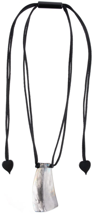 ZSISKA DESIGN Emocion 1-Bead Adjustable Pendant — Grey Marble