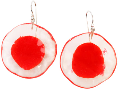 PRUE by ZSISKA Flora 1-Bead Earrings - Crimson