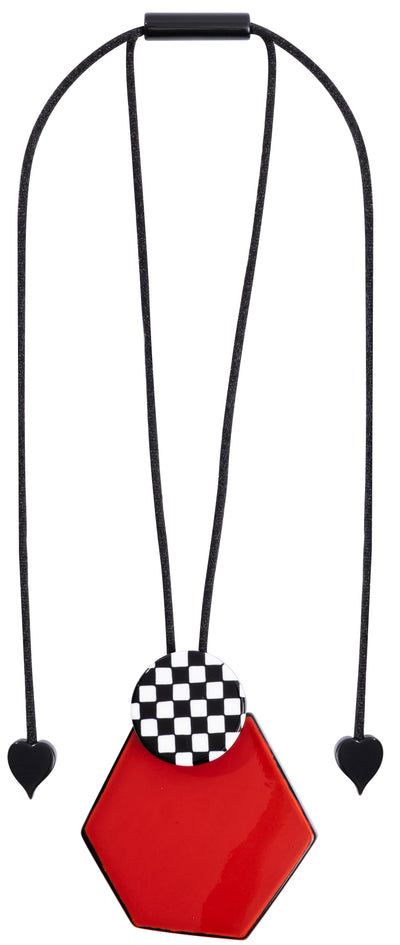 PRUE by ZSISKA Checkmate Pendant - Crimson