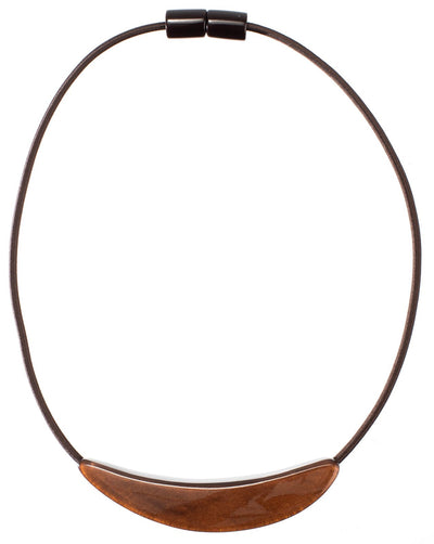 PRUE by ZSISKA Libra 3-Bead Magnet Necklace — Chocolate Brown