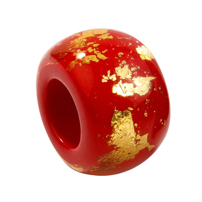 BLISS BY ZSISKA - BLISS SMALL BEAD - BLISS BEAD - GLAM - RED WITH GOLD FOIL