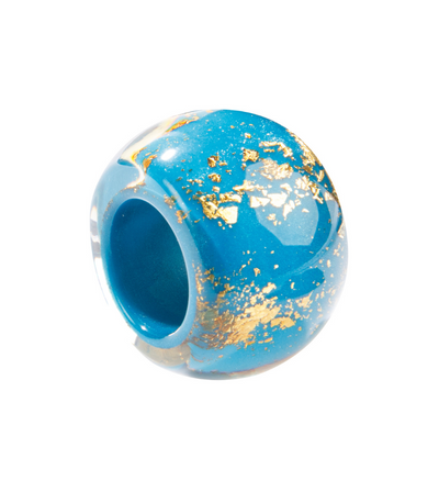 BLISS by ZSISKA - BLISS BEAD - GLAM - Teal with Gold Flakes