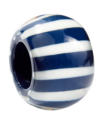 BLISS BY ZSISKA - BLISS BEAD - BLISS BEAD - MUSEE - NAVY AND WHITE HORIZONTAL STRIPES