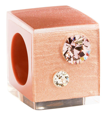 BLISS by ZSISKA - LUXX- Rose Gold cube with crystals