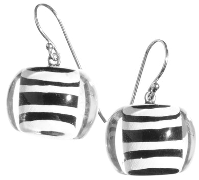 BLISS by ZSISKA - EARRING in Striped black and white - MUSEE Series