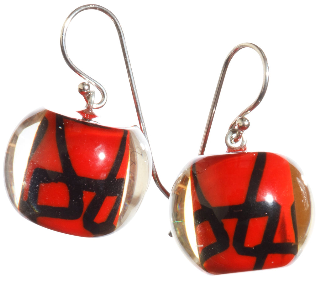 BLISS by ZSISKA - EARRING in Red graphic - MUSEE Series