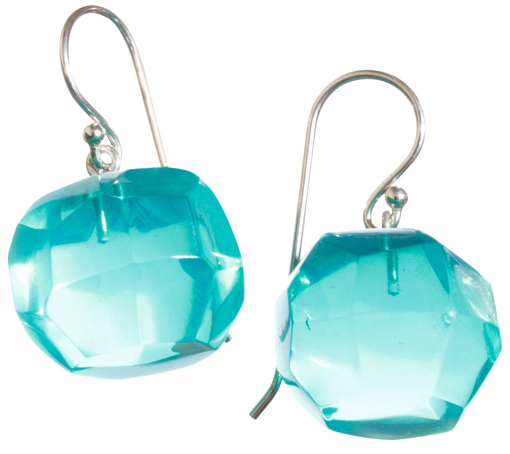 BLISS by ZSISKA - EARRING in Translucent aqua facet - MUSEE Series