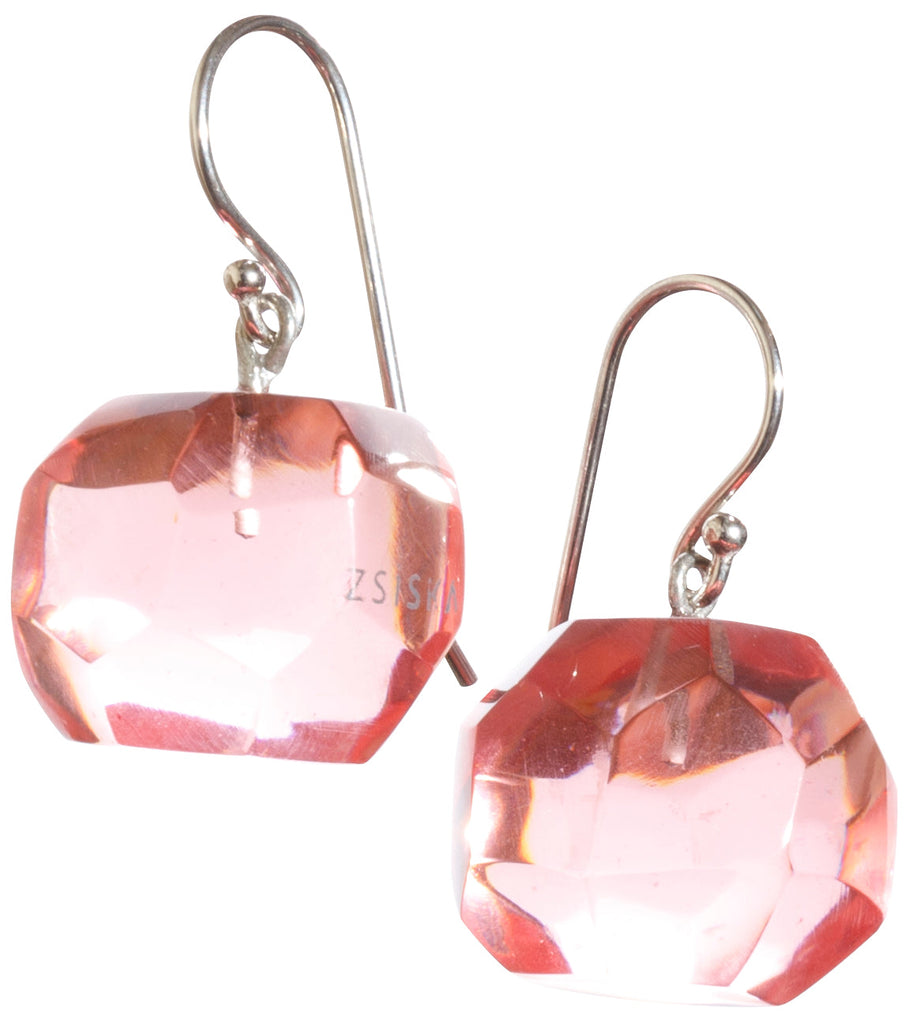 BLISS by ZSISKA - EARRING in Translucent pink facet - MUSEE Series