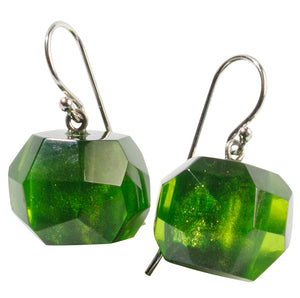 BLISS by ZSISKA - EARRING in Emerald green facet - MUSEE Series