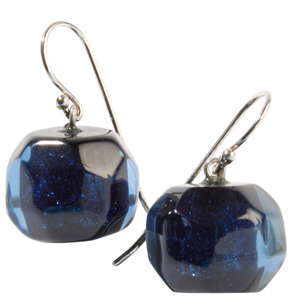 BLISS by ZSISKA - EARRING in Navy blue facet - MUSEE Series