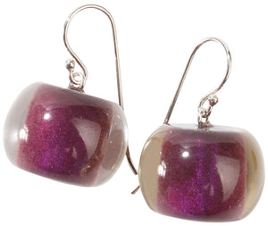 BLISS BY ZSISKA - SHORT HOOK EARRING - CHILL - DARK PURPLE