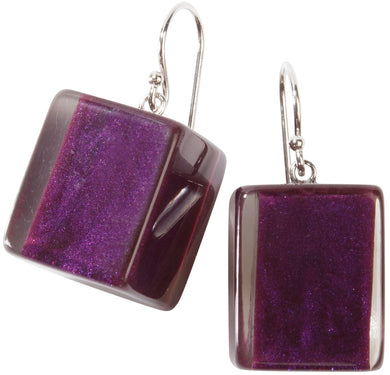 BLISS BY ZSISKA - SHORT HOOK EARRING - CHILL - DARK PURPLE