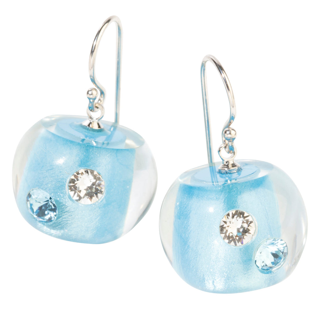 BLISS by ZSISKA - EARRING in Sky blue with crystals - LUXX Series