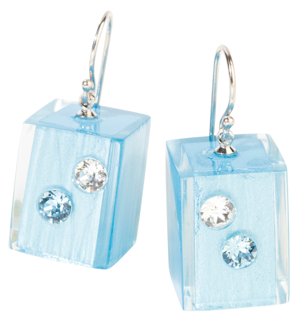 BLISS by ZSISKA - EARRING in Sky blue with crystals - LUXX Series