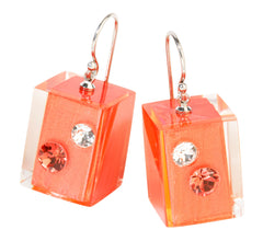 BLISS by ZSISKA - EARRING in Coral with crystals - LUXX Series