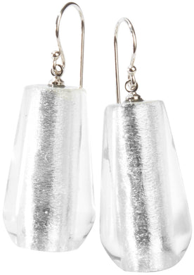 BLISS BY ZSISKA - SHORT HOOK EARRING - GLITZ - SILVER FOIL