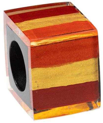 PRUE by ZSISKA Prue's Bliss Earrings — Striped cube, red