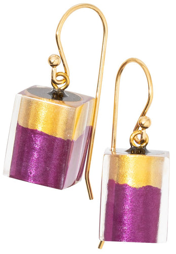 PRUE by ZSISKA Prue's Bliss 1-Bead Short Hook Earrings — Amethyst