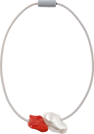 ZSISKA Design Perla 2-Bead Necklace - Coral