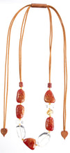 Load image into Gallery viewer, ZSISKA DESIGN Sensi 10-Bead Adjustable Necklace — Amber Goldstone
