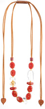 Load image into Gallery viewer, ZSISKA DESIGN Sensi 13-Bead Adjustable Necklace — Amber Goldstone
