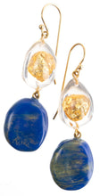 Load image into Gallery viewer, ZSISKA DESIGN Sensi 2-Bead Short Hook Earrings — Lapis Goldstone
