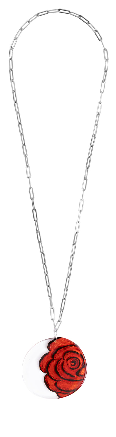 ZSISKA Design Rosette 1-Bead Pendant - Crimson